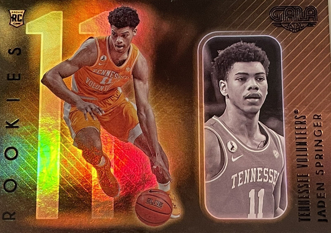 Jaden Springer RC 2021 Panini Chronicles Gala Draft Picks Card #200 Tennessee Volunteers basketball rookie card