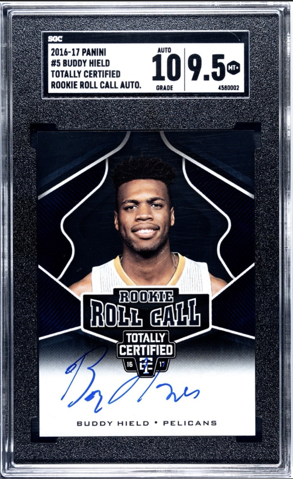 2016-17 Panini Totally Certified #5 Buddy Hield RC Auto Rookie Roll Call SGC 9.5