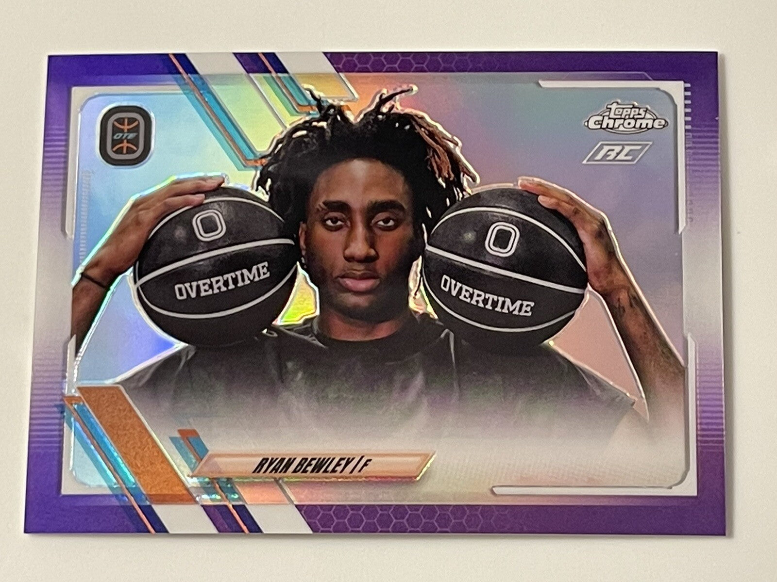 Ryan Bewley* RC 2021-22 Topps Chrome OTE Baske #6 Rookie Purple Refractor 69/299
