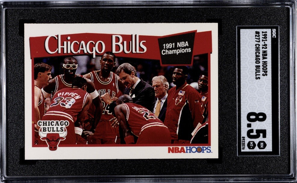 1991-92 NBA HOOPS NBA CHICAGO BULLS* Basketball Michael Jordan Card #277 SGC 8.5