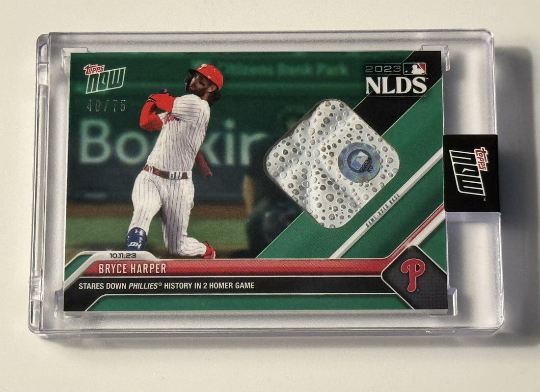 Bryce Harper 40/75 - Game-Used Base Relic - 2023 MLB TOPPS NOW - #992 - IN HAND!