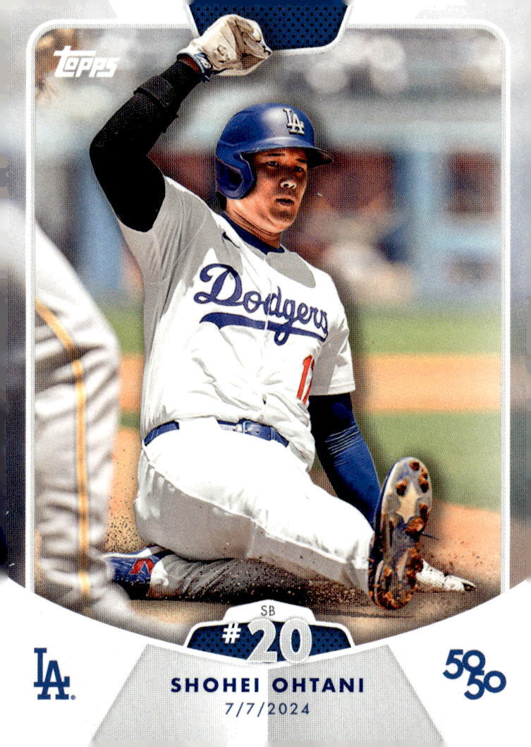 50/50 LIMITED EDITION! Shohei Ohtani MLB LA Dodgers 2024 TOPPS NOW Season #SB 21