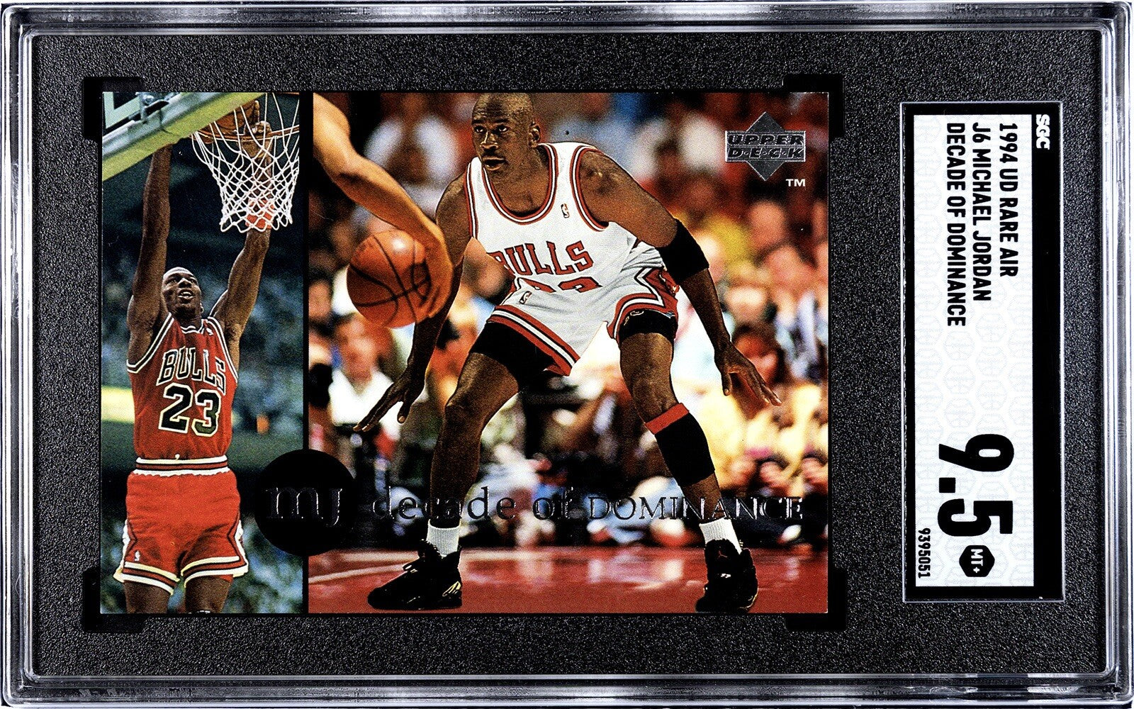 1994 Upper Deck Michael Jordan Rare Air #J6 Decade - Dominance NBA Bulls SGC 9.5