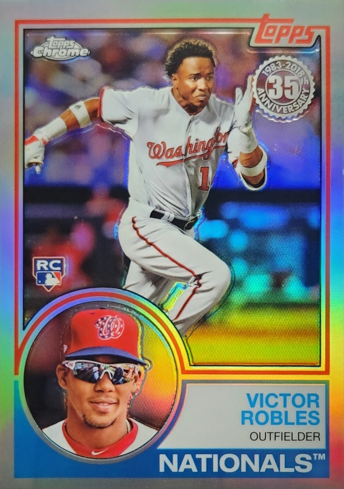 Victor Robles 2018 Topps Chrome 1983 Retro 35th Anniversary Refractor RC #83T-8