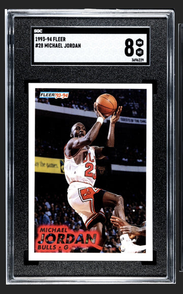 1993 Fleer MICHAEL JORDAN* (HOF) 10 Scoring Champ NBA Chicago Bulls #28 - SGC 8*