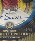 42/50* Spencer Schwellenbach RC Auto Bowman U Inception GOLD* Foil Braves PSA 10