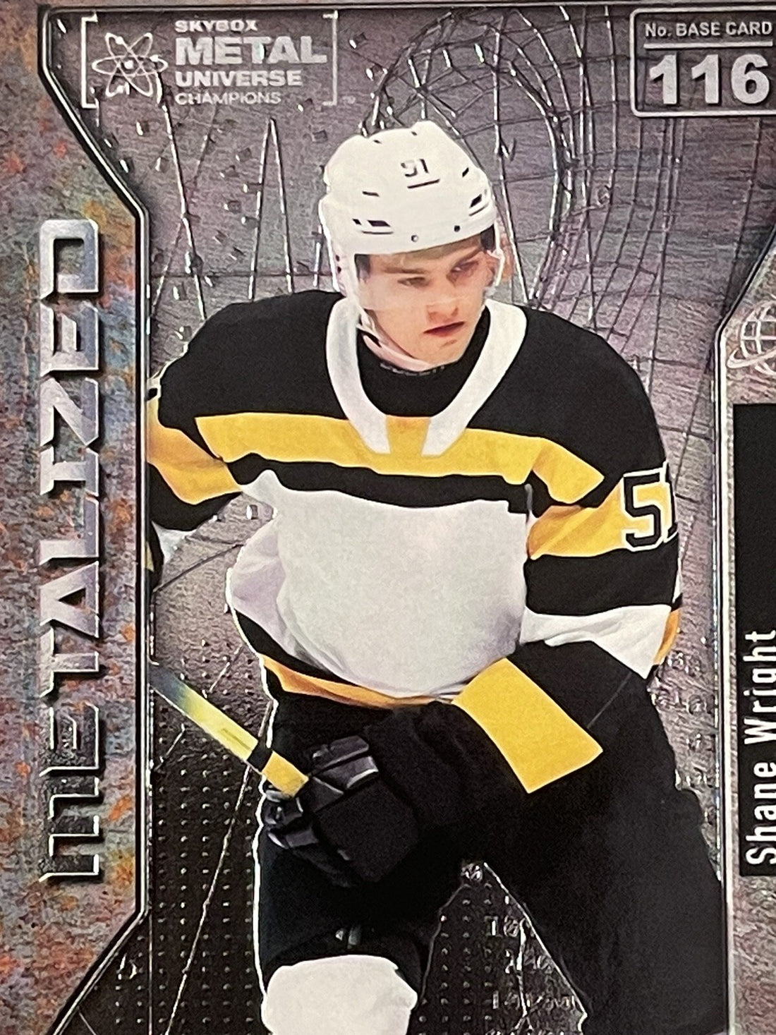 2021 SKYBOX METAL UNIVERSE CHAMPIONS SHANE WRIGHT METALIZED RC #116 NHL Seattle