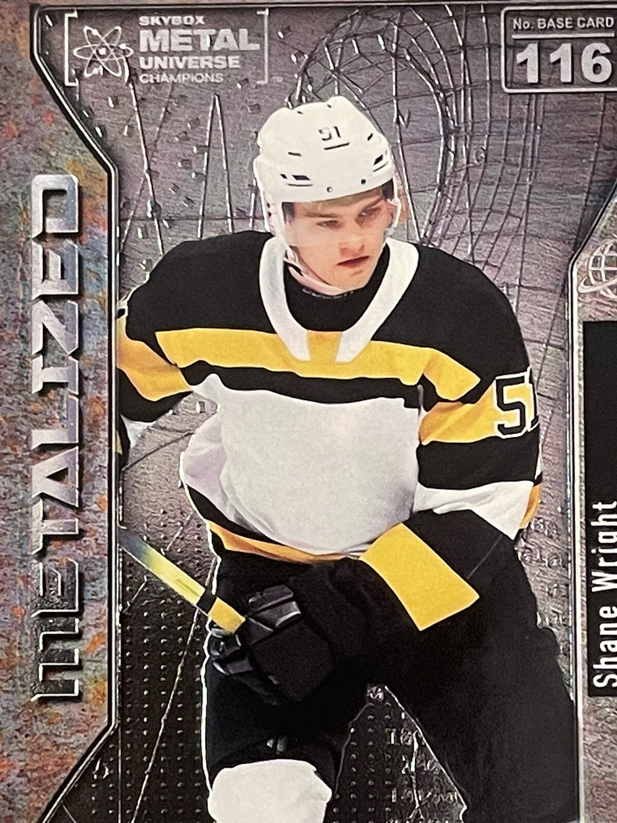 2021 SKYBOX METAL UNIVERSE CHAMPIONS SHANE WRIGHT METALIZED RC #116 NHL Seattle