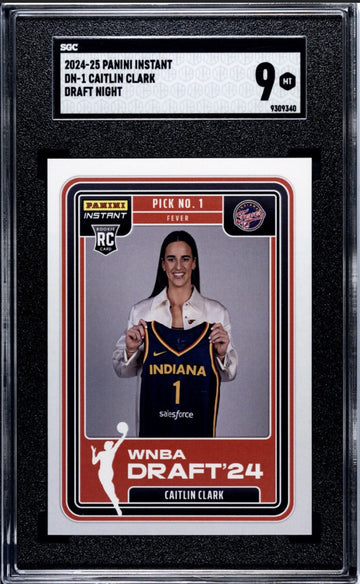 2024-25 Panini Instant WNBA Caitlin Clark Draft Night Rookie #DN-1 Fever - SGC 9