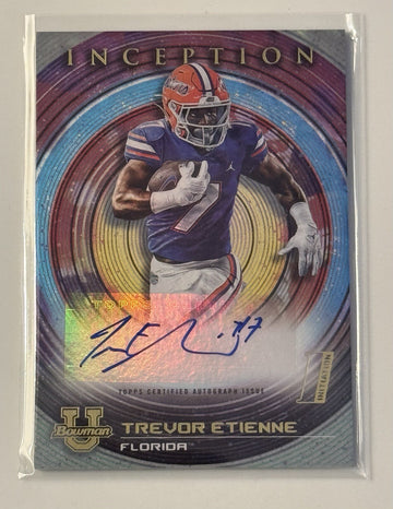 2022-23 Bowman Inception University Trevor Etienne RC* Autograph UGA Card BIA-TE