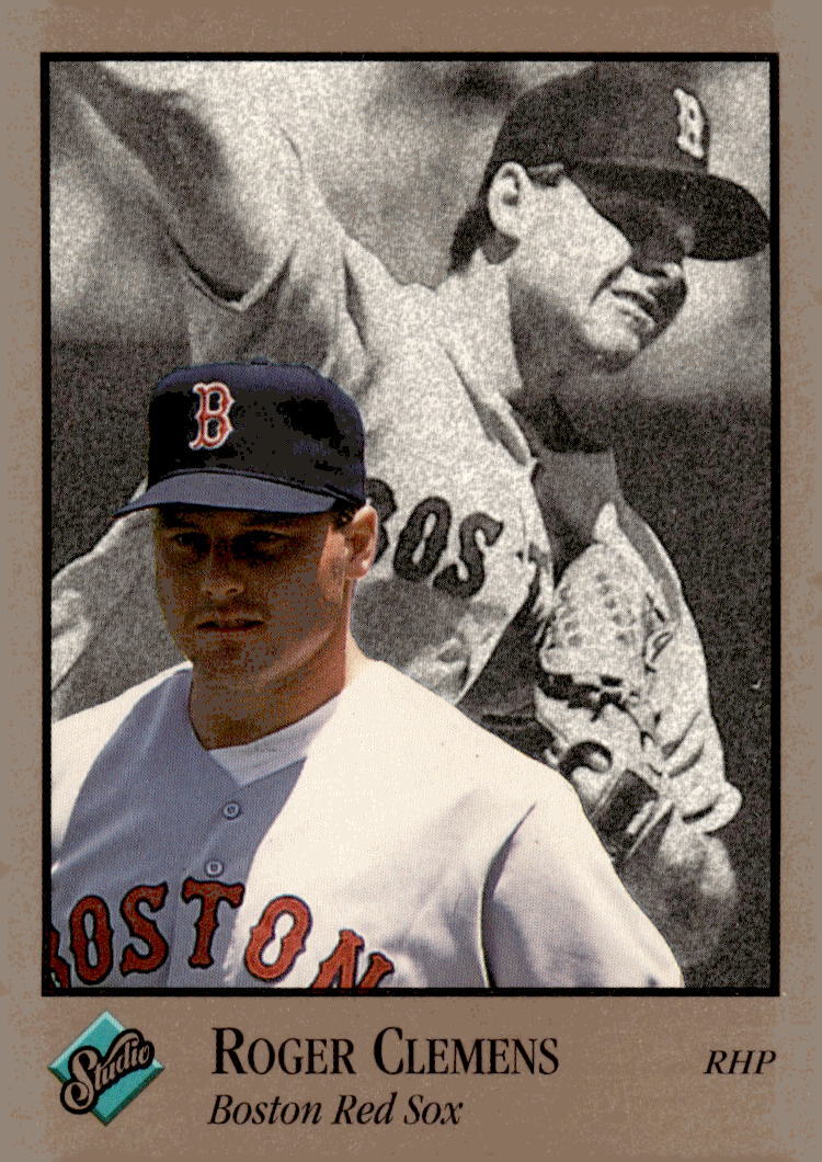 1992 Leaf Studio Roger Clemens MLB Boston Red Sox Baseball Card 132 Hall of Fame