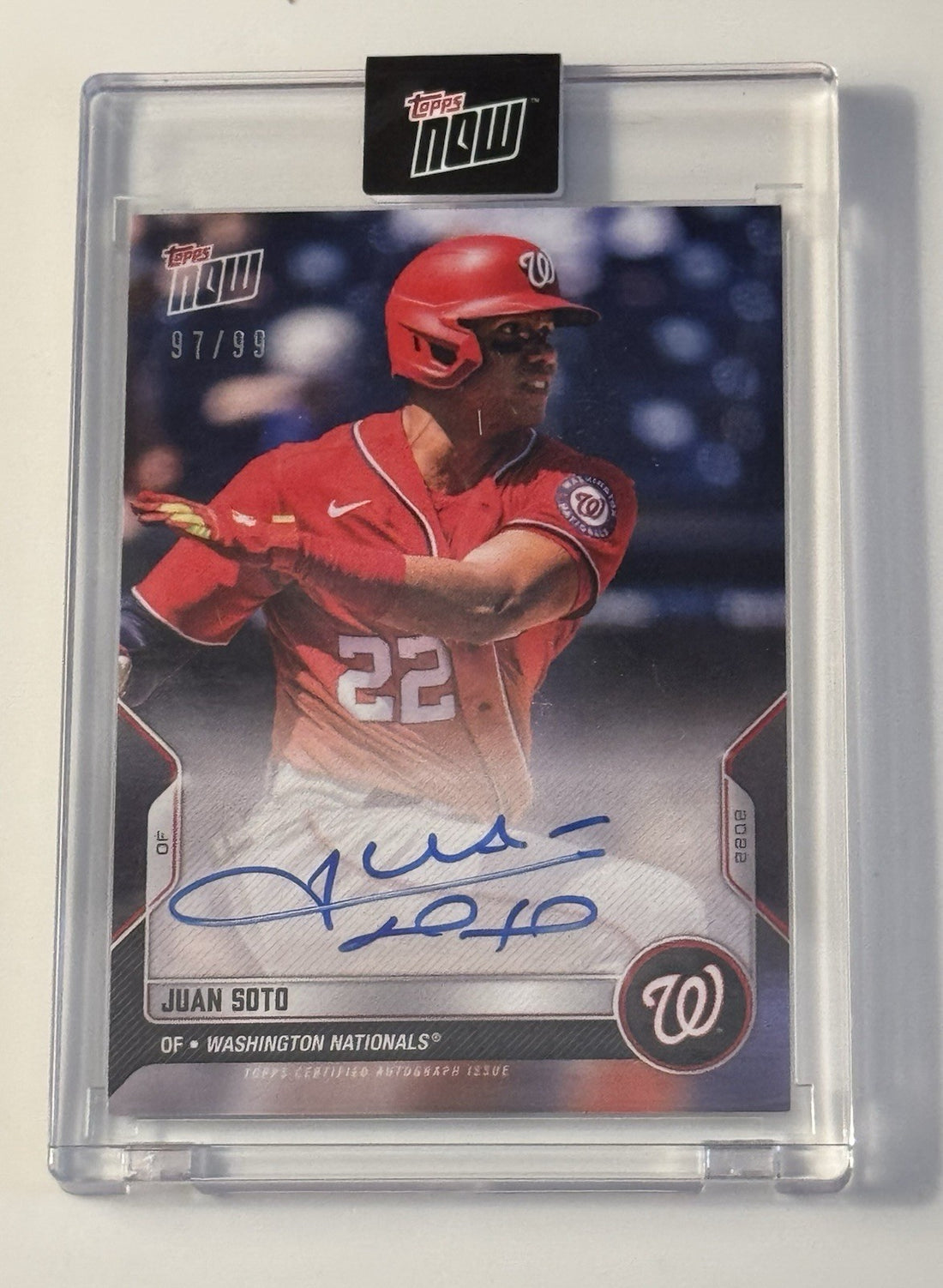 97/99* Juan Soto Autograph* 2021 Topps Now Road to Opening Day MLB Card #OD-286A