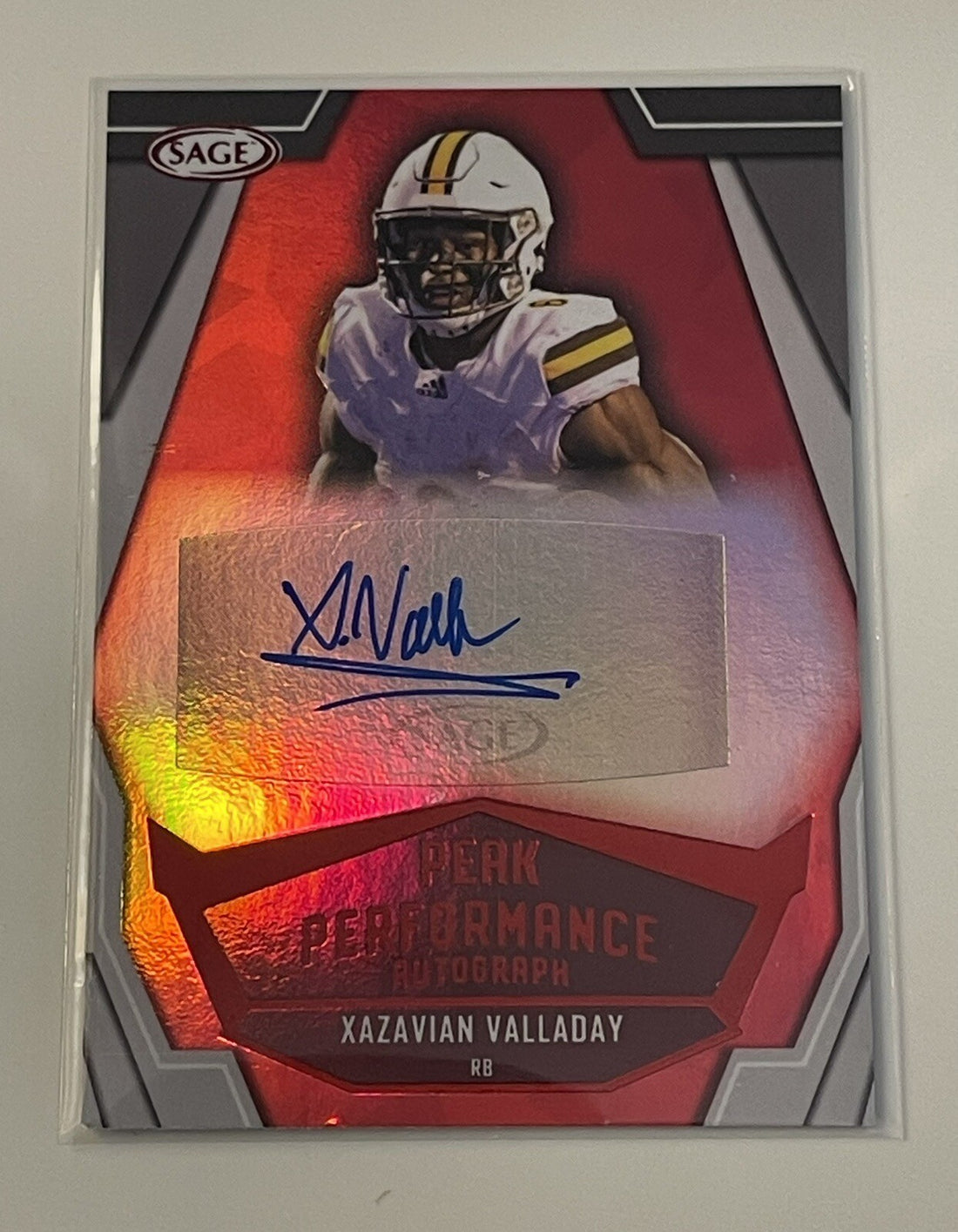 Xazavian Valladay Rookie Auto 2023 SAGE High Series Peak Performance - PKA-XB RC