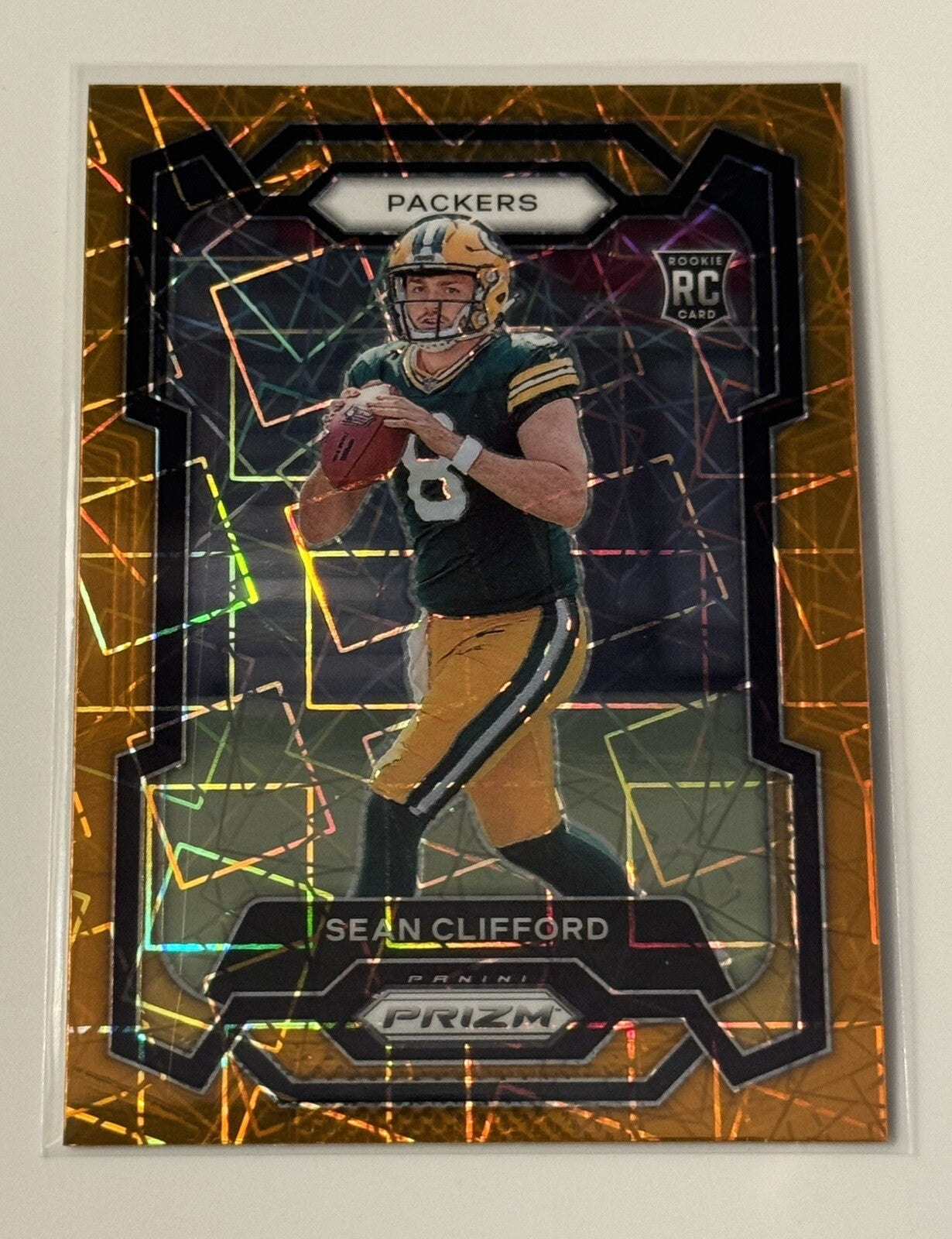 2023 Panini Prizm Sean Clifford RC Orange Lazer Packers SSP NFL Packers Card 338