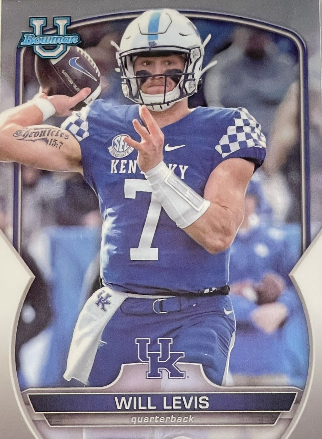 WILL LEVIS 2022 Bowman Chrome U NFL 1st ROUNDER Card #5 NCAA UK Wildcats/Titans*