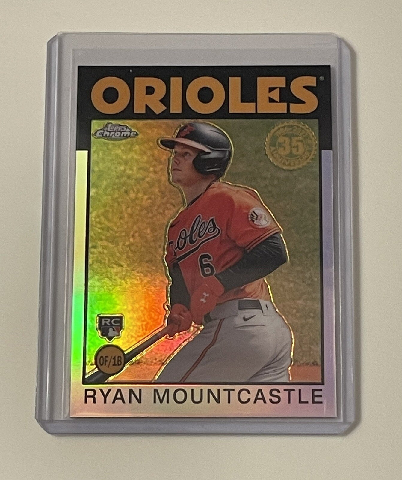 Ryan Mountcastle RC 2021 Topps Chrome 1986 ROOKIE REFRACTOR MLB Orioles #86BC-17