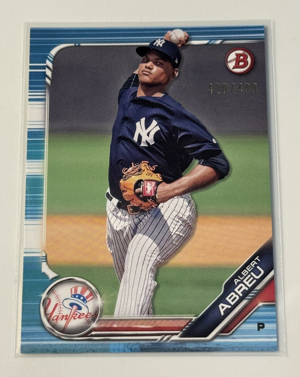 420/499* Albert Abreu RC 2019 Bowman Prospects Card #BP-147 MLB New York Yankees