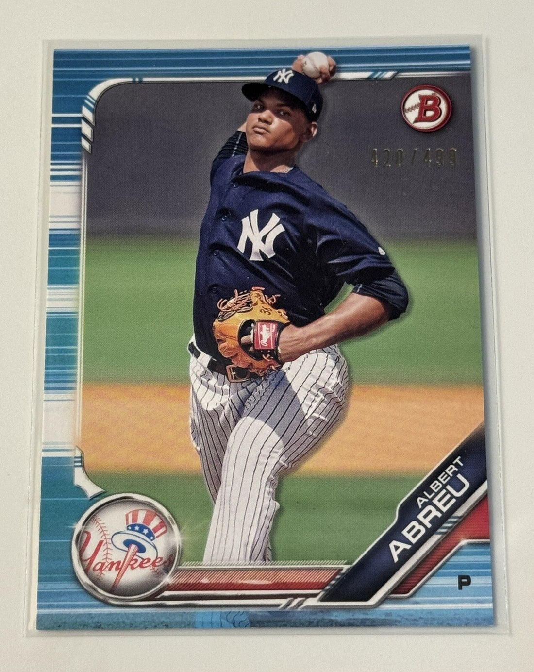 420/499* Albert Abreu RC 2019 Bowman Prospects Card #BP-147 MLB New York Yankees