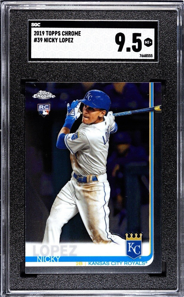 2019 Topps Chrome Update Nicky Lopez RC Kansas City Royal Rookie Card 39 SGC 9.5