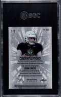 3/5* 2022 LEAF FLASH QUINN EWERS RC* AUTOGRAPH Leopard Crystal #BA-QE1 - SGC 8.5