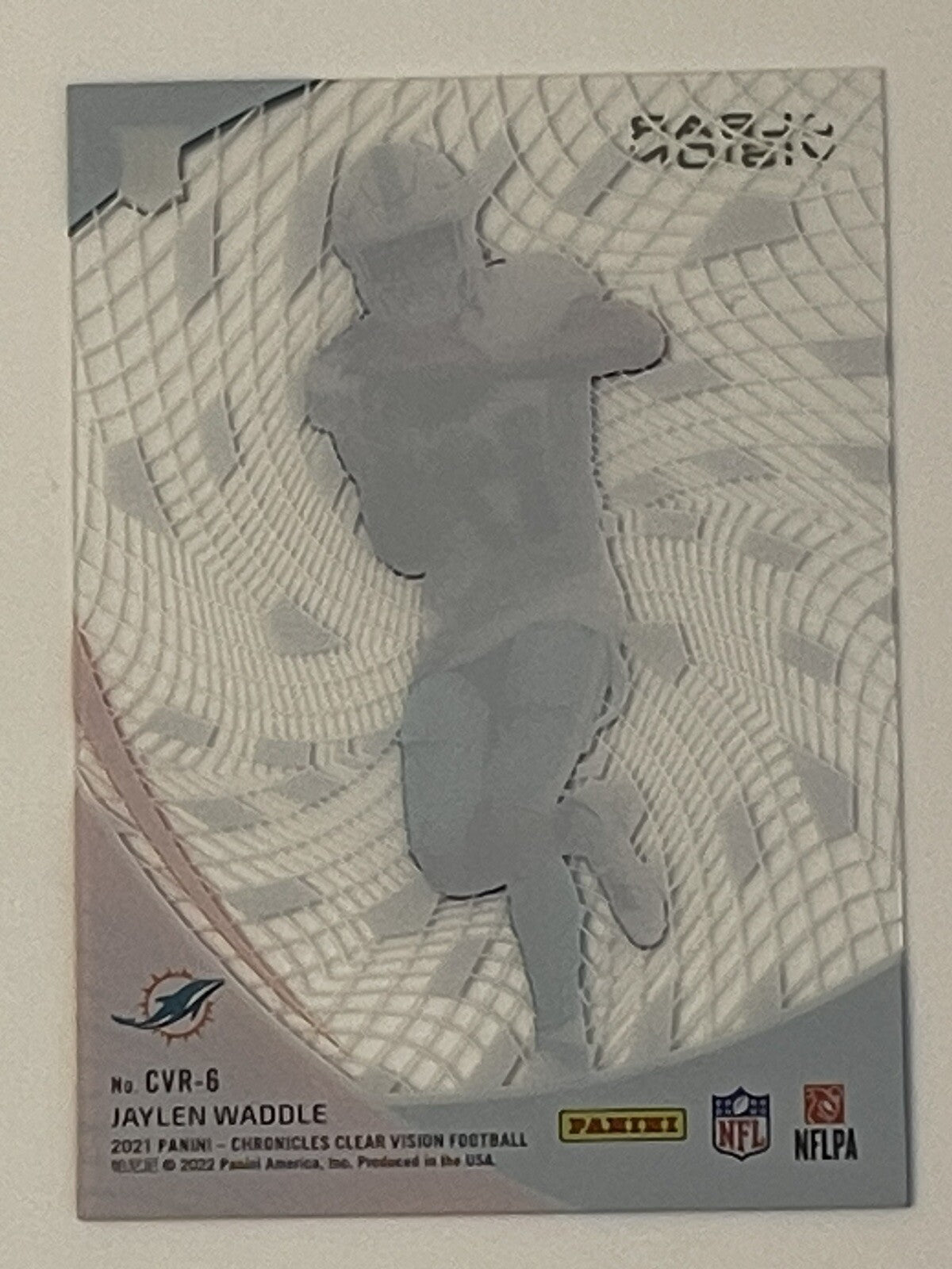 2021 Chronicles Clear Vision Jaylen Waddle RC CVR6 SP NFL Miami Dolphins Rookie