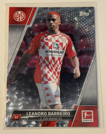 2021-22 Topps Bundesliga Leandro Barreiro Refractor Futbol Card 131 Mainz Soccer