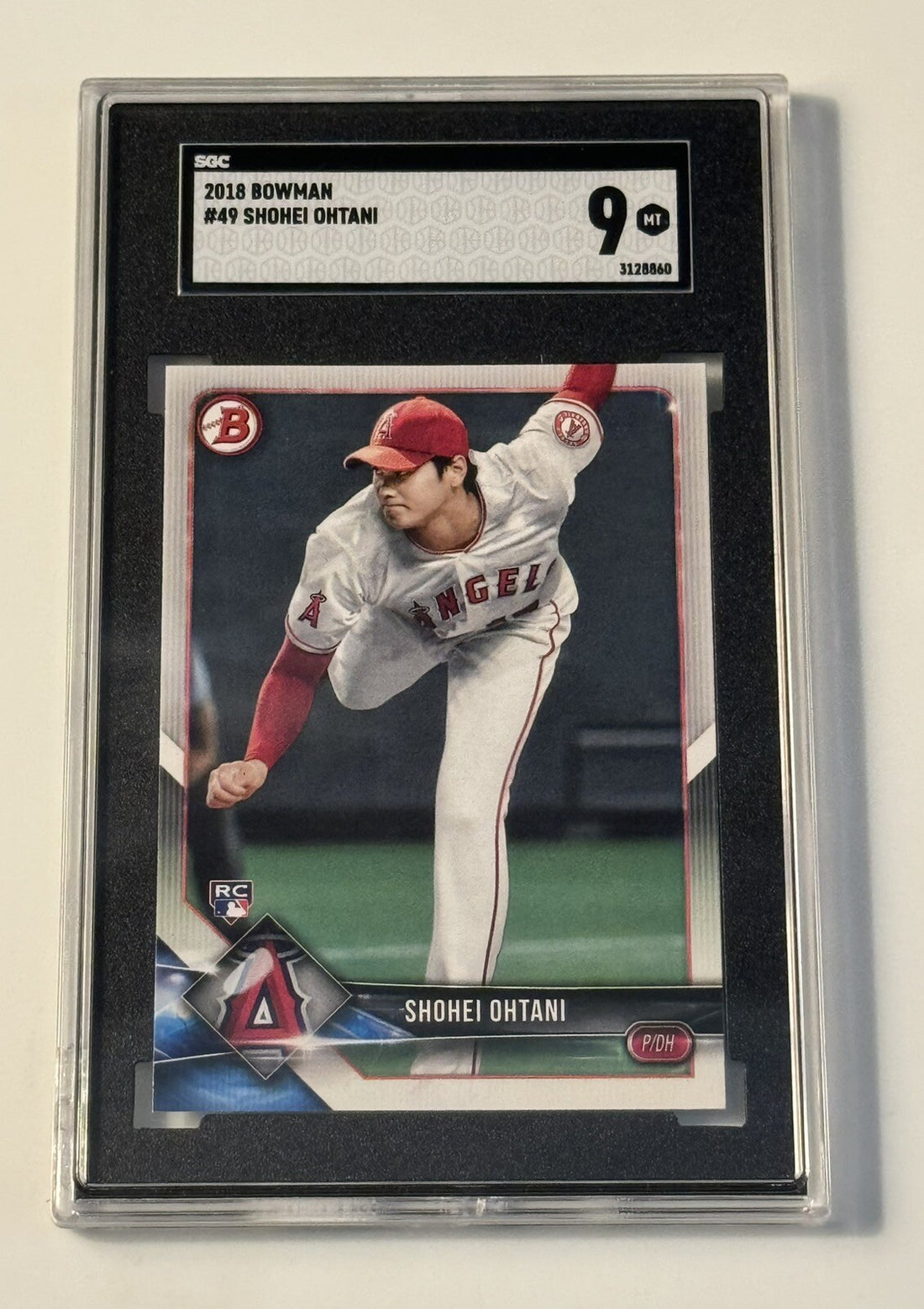 SGC 9 - 2018 Bowman Shohei Ohtani RC* - MLB LA Angels Pitching* Rookie Card #49*