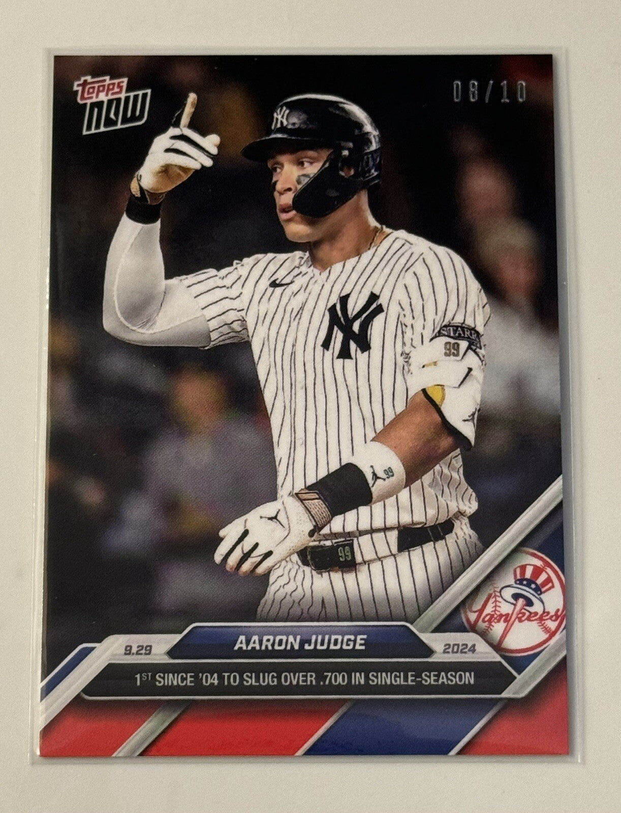 ALL RISE! 8/10* Aaron Judge* .700 Slugging % MLB 2024 Topps NOW NY Yankees #776