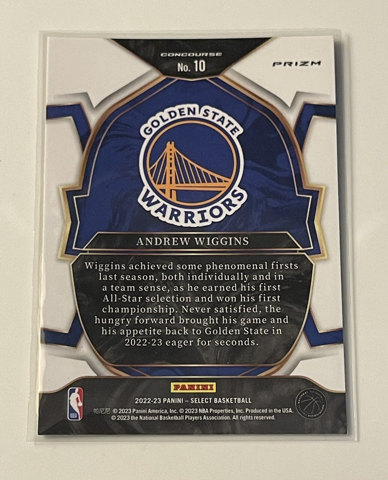 2022-23 Panini Select Orange Flash Prizm Andrew Wiggins Basketball #10 Warriors*