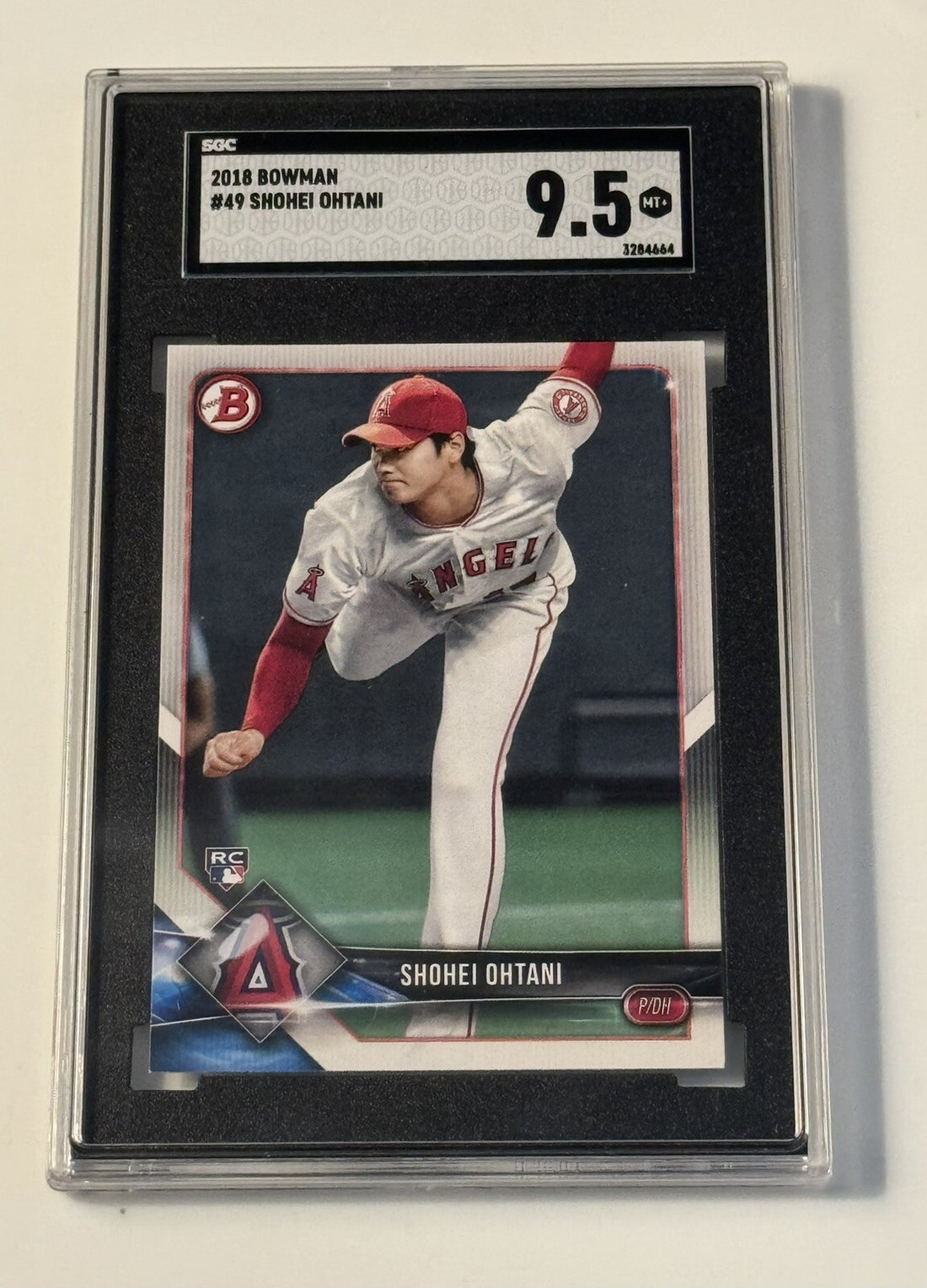 SGC 9.5 2018 Bowman Shohei Ohtani RC LA Angels Pitching Rookie Card #49 GEM MINT