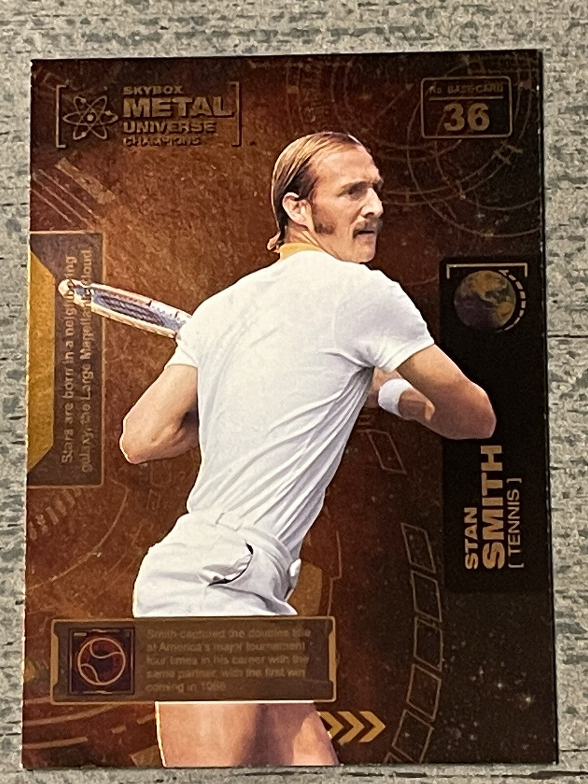 2021 Skybox Metal Universe Champions Stan Smith Copper Tennis Card #36  MINT!