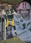 2022 Panini Illusions Aaron Rodgers* Refractor Base Card #33 GB Packers/NY Jets*