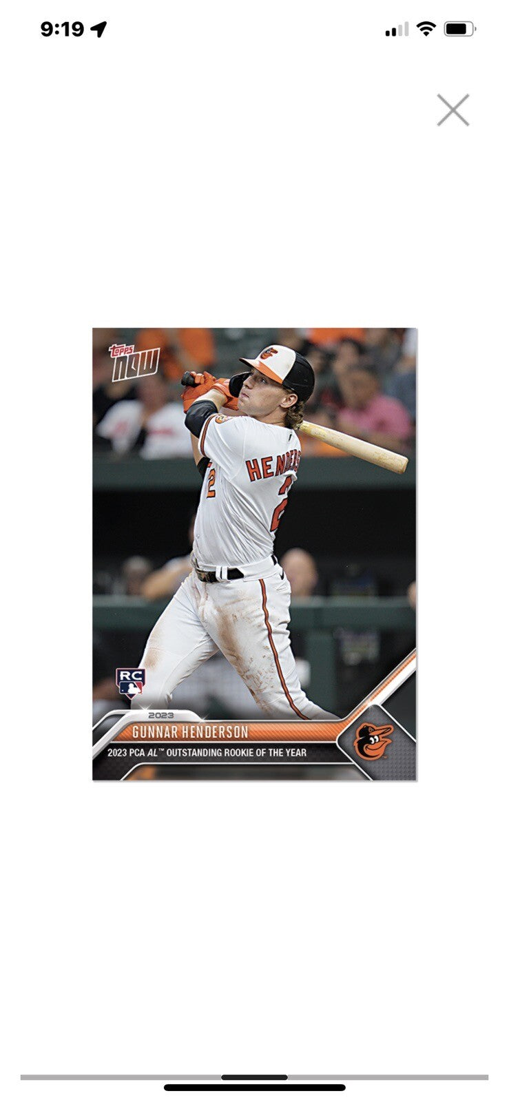 2023 MLB TOPPS NOW Players Choice Awards 10 Card Set Carroll RC Gunnar RC Ohtani