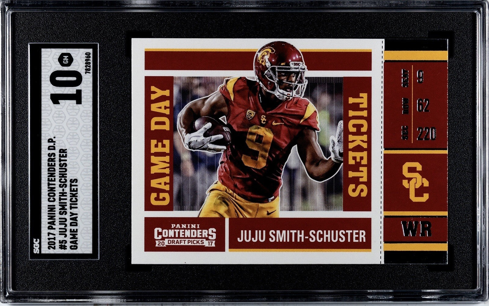 JuJu Smith-Schuster 2017 Panini Contenders Draft Picks Game Day Ticket #5 SGC 10