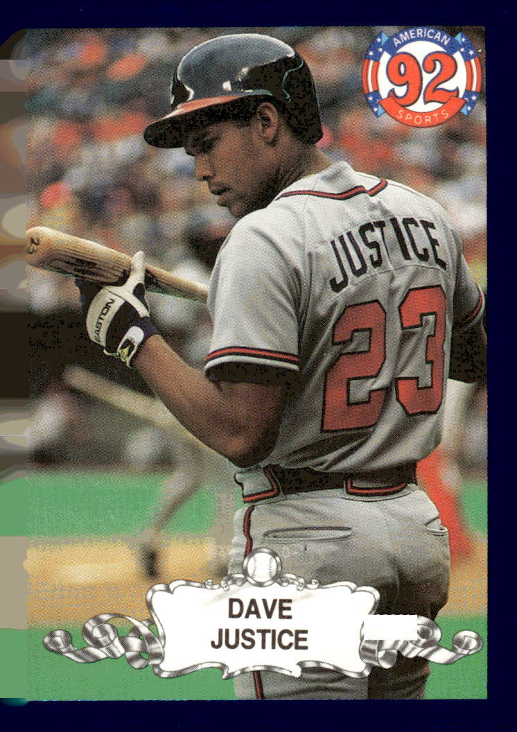 1992 American Sports Monthly (unlicensed) #NNO Dave Justice #/16000
