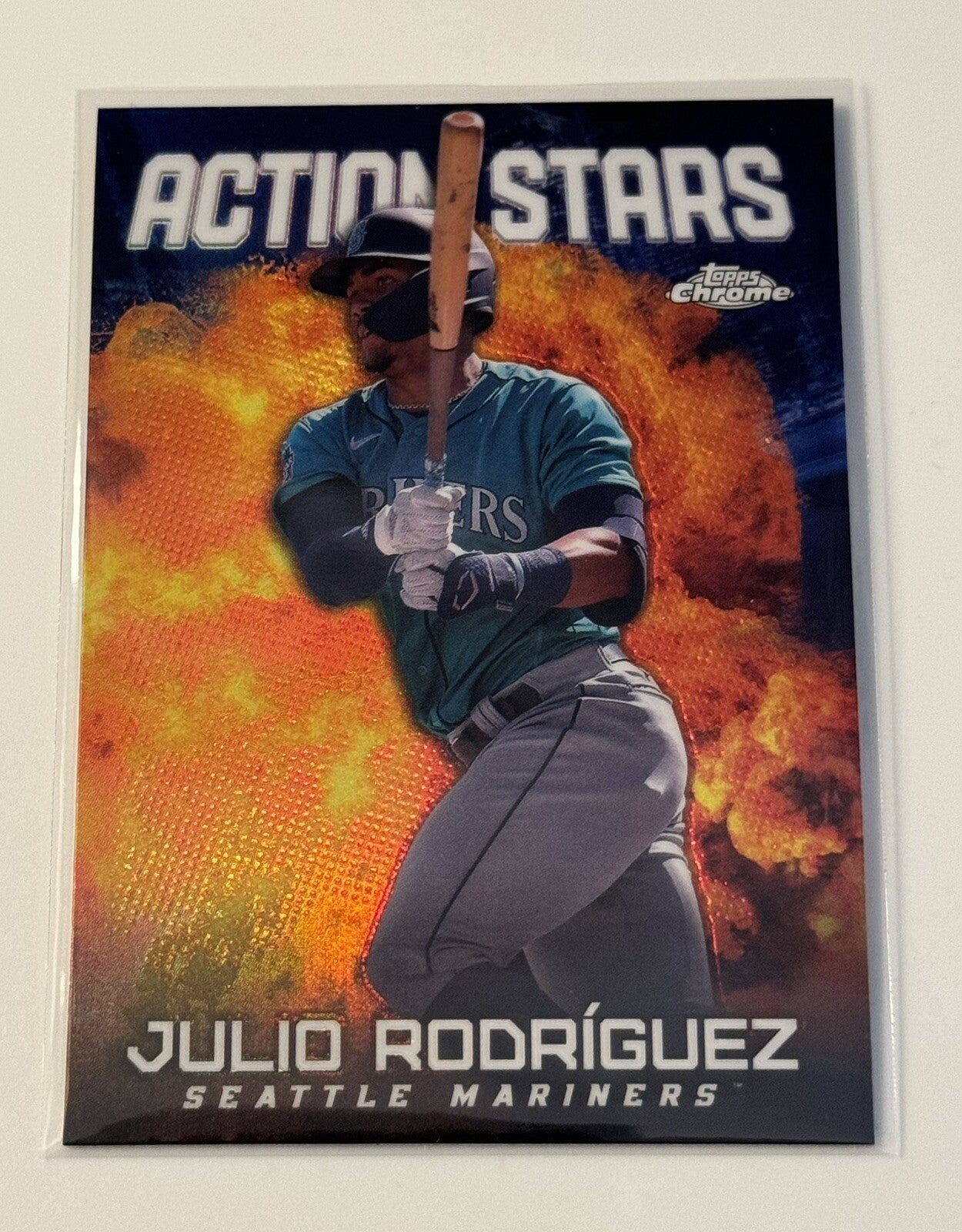 2023 Topps Chrome Update Julio Rodriguez Action Stars MLB Seattle Mariners ASC20