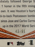 43/99* Jose Altuve 2019 Stadium Club Beam Team Red - MLB Houston Astros Baseball