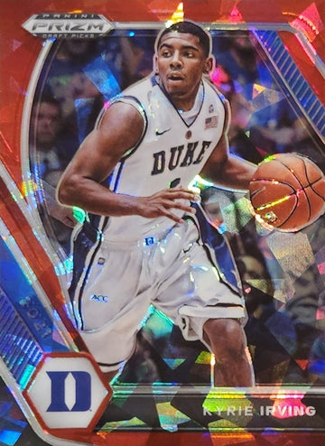 Kyrie Irving *Red Cracked Ice* 2021 Panini Prizm Draft Picks Prizm #62 Nets NBA