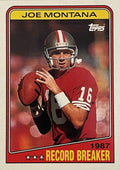 1988 Topps - Joe Montana* Card #4 - NFL San Francisco 49'ers -Record Breaker HOF