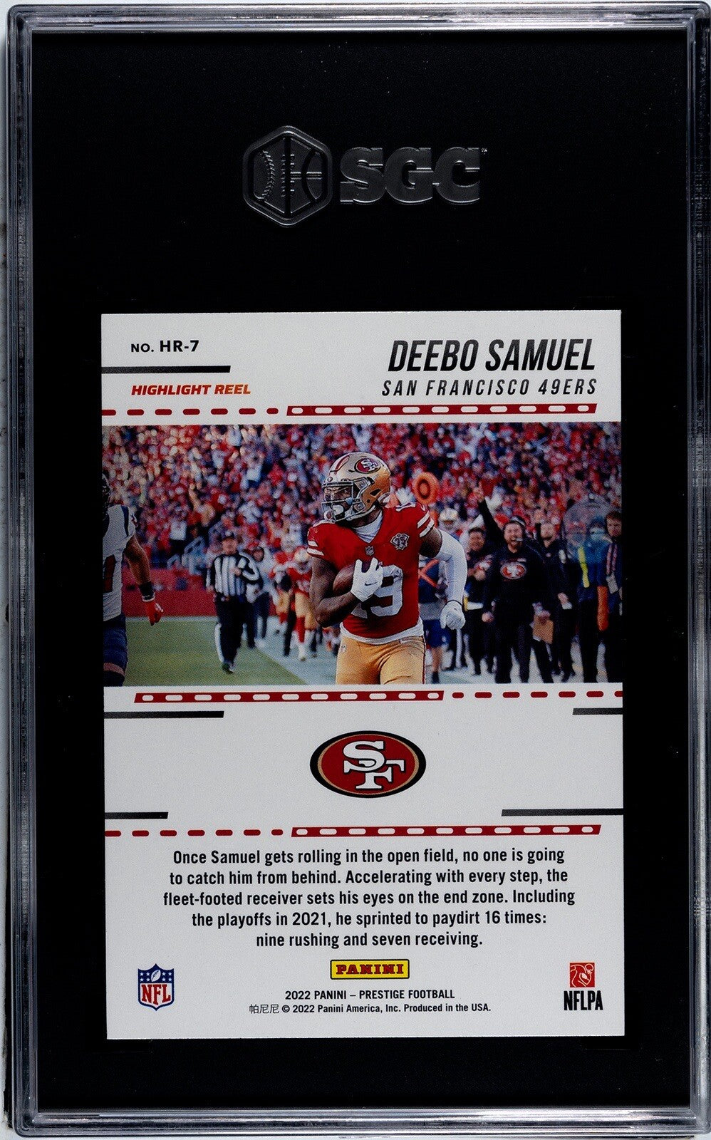 2022 Panini Prestige Deebo Samuel Highlight Reel #HR7 Card NFL SF 49ers Football