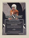 47/99 Quinn Ewers RC Auto 2022 Leaf Ultimate Sign. TEXAS Longhorns Card #UXS-QE1