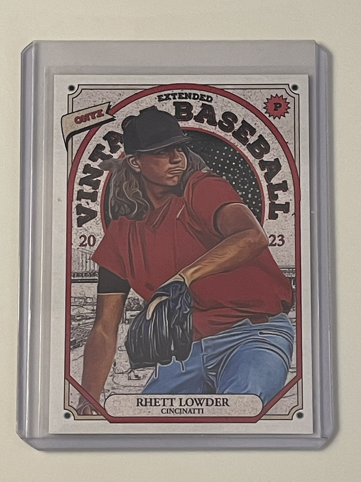 Rhett Lowder RC Blue Ink 2023 Onyx Authenticated Card #OARL MLB Cincinnati Reds