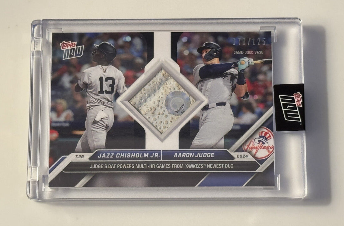 70/125 Aaron Judge Jazz Chisholm Jr 2024 Topps NOW Game Used Base Relic Encased*