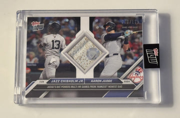 70/125 Aaron Judge Jazz Chisholm Jr 2024 Topps NOW Game Used Base Relic Encased*