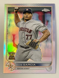 2022 Topps Chrome Luis Garcia Refractor Card #12 MLB Houston Astros World Champs