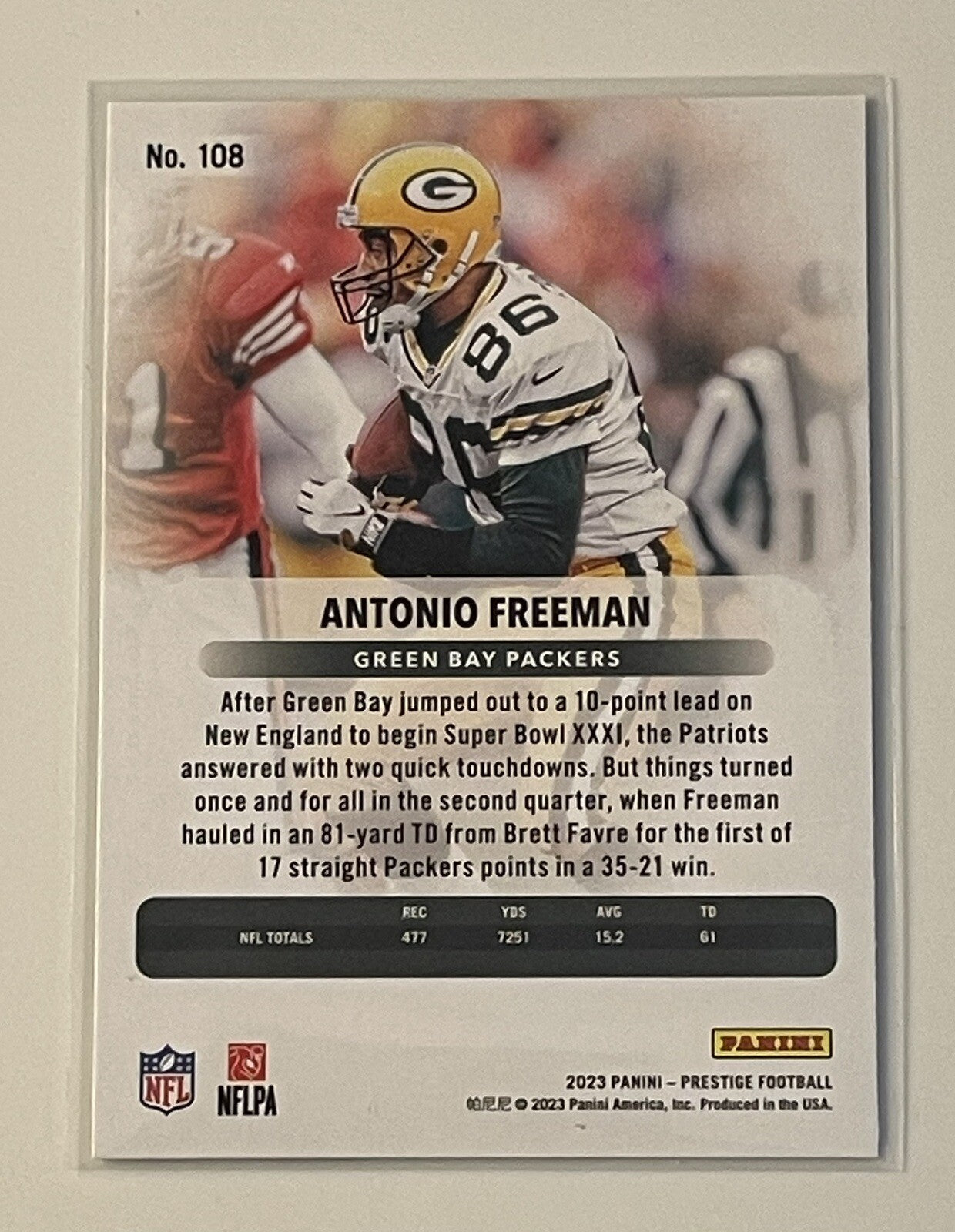 2023 Panini Prestige Xtra Points Diamond Antonio Freeman - NFL Green Bay Packers