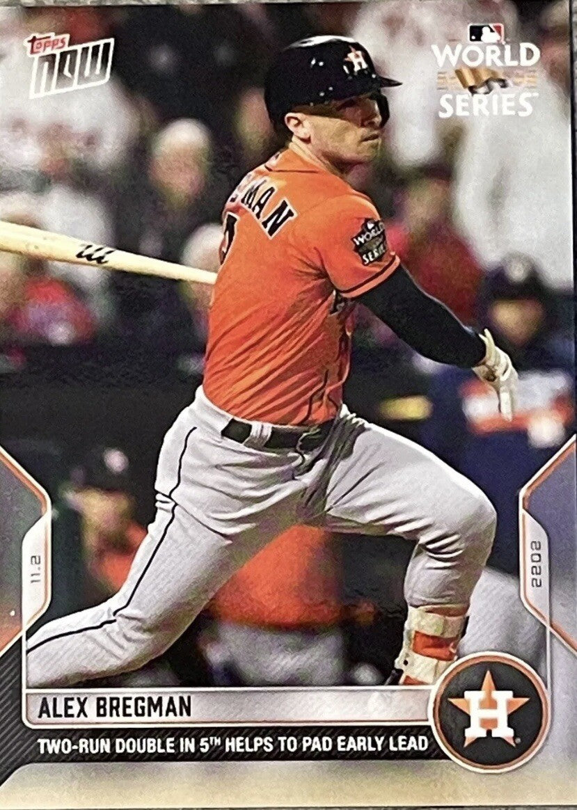 Alex Bregman* Astros - World Series* Game 4 2022 MLB TOPPS NOW - MLB Card #1147*