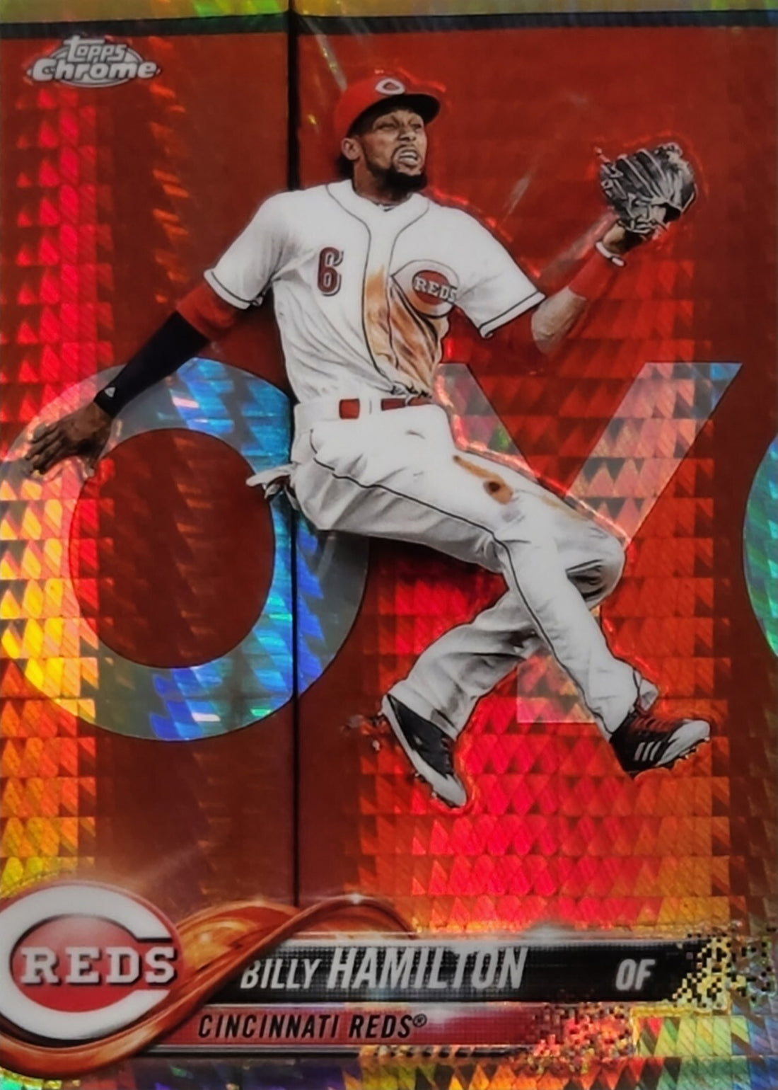 2018 Topps Chrome Prizm Refractor #15 Billy Hamilton Reds MLB JUST PULLED!