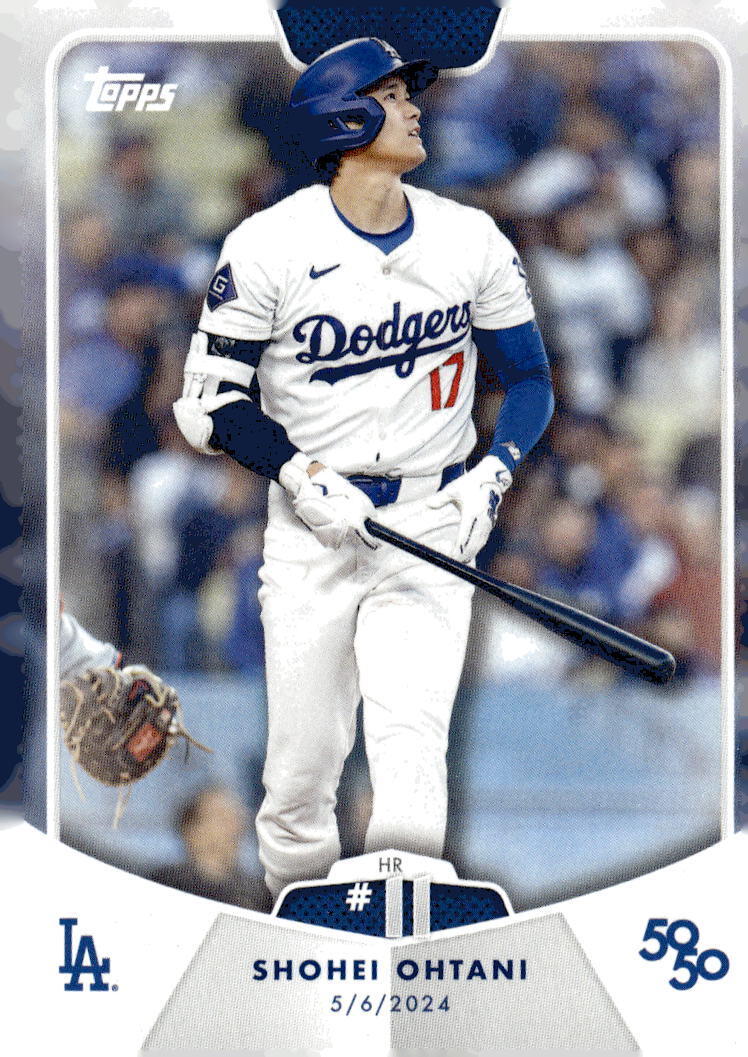 50/50 LIMITED EDITION! Shohei Ohtani MLB LA Dodgers 2024 TOPPS NOW Season #HR 11