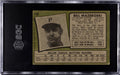 1971 Topps BILL MAZEROSKI Pittsburgh Pirates Baseball Card #110 NEW - SLAB SGC 2